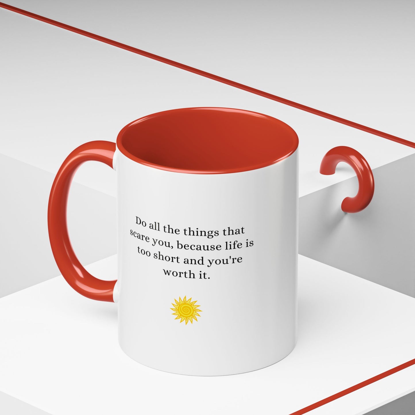 Inspirational Accent Coffee Mug - Motivational Quote for Daily Motivation